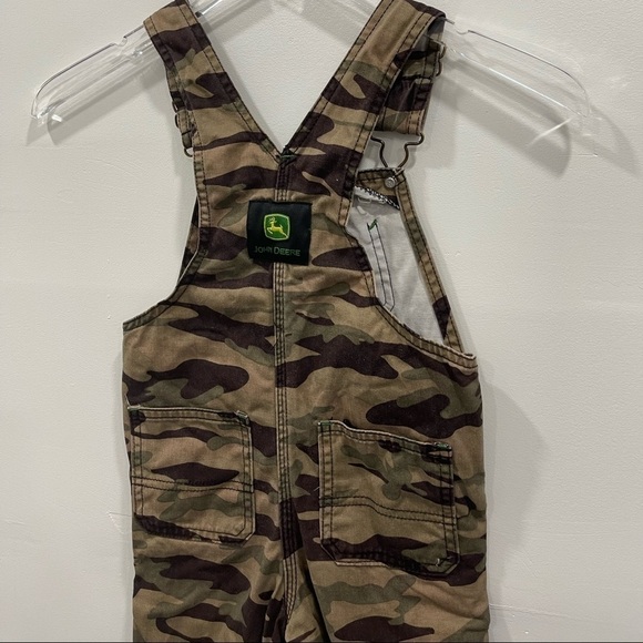 John Deere Camo Overalls Green Cotton 2T Kids - Picture 3 of 5
